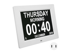 Reloj Digital Diurno De 8 Pulgadas Con Calendario Y 3 Recordatorios De Medicación.
