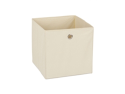 Relaxdays, Set De 2 Cajas De Tela Cuadradas Para Estantería, Cubo 30×30×30 Cm, Beige