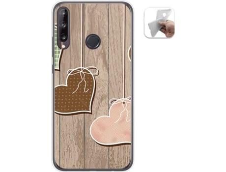 Carcasa Huawei P40 Lite E TUMUNDOSMARTPHONE Corazones Madera Multicolor