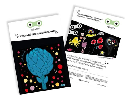 Stickers RAINETTE (Blanco - 10 x 10 cm)