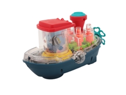 Dan26-juguete De Barco Eléctrico Transparente Con Engranajes, Luces, Proyección Y Música Para Niños Y Niñas