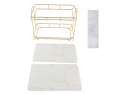 Estante de baño (2 niveles, antideslizante)