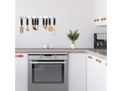 Set De 7 Utensilios De Cocina Moderno Acero Inoxidable Plateado En Bronce Con Mango Antideslizante