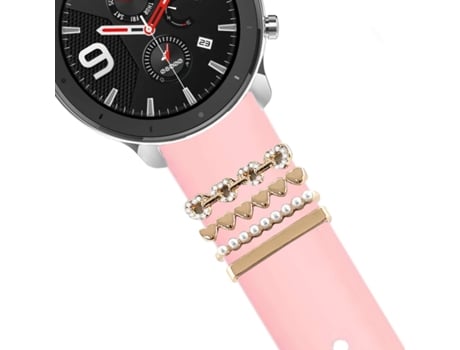 Correa Garmin Forerunner 245 Music Pulsera con Adorno Corazones Rosa