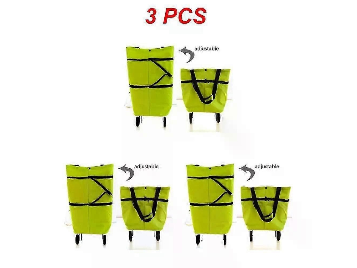 Bolsa de compras plegable, carrito con ruedas, organizador de verduras, portátil. GOKOCO