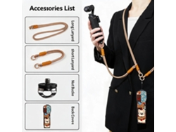 Funda protectora trasera para DJI Osmo Pocket 3 + cables de seguridad largos y cortos HENTEN HOME