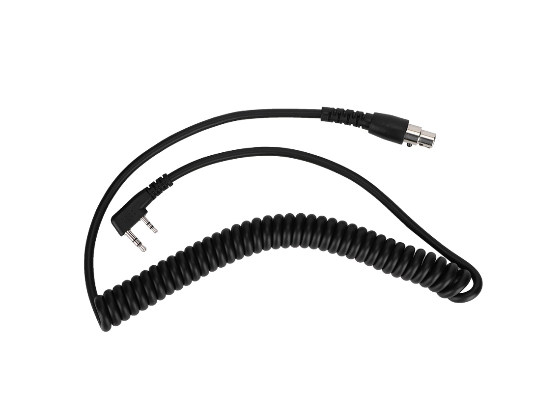 Cable En Espiral De 2 Pines A 5 Pines Para Radios Bidireccionales Y Auriculares Hyt/relm.