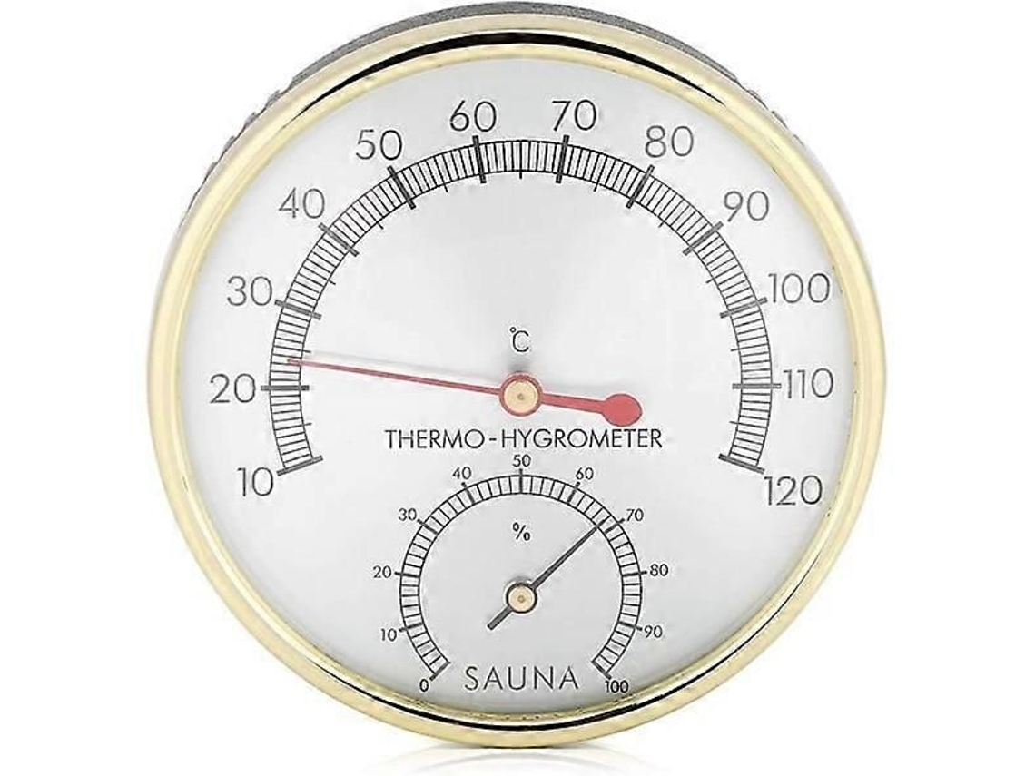 Termômetro Metálico Para Sauna, Termômetro Higrômetro Redondo Para Salas De Sauna.