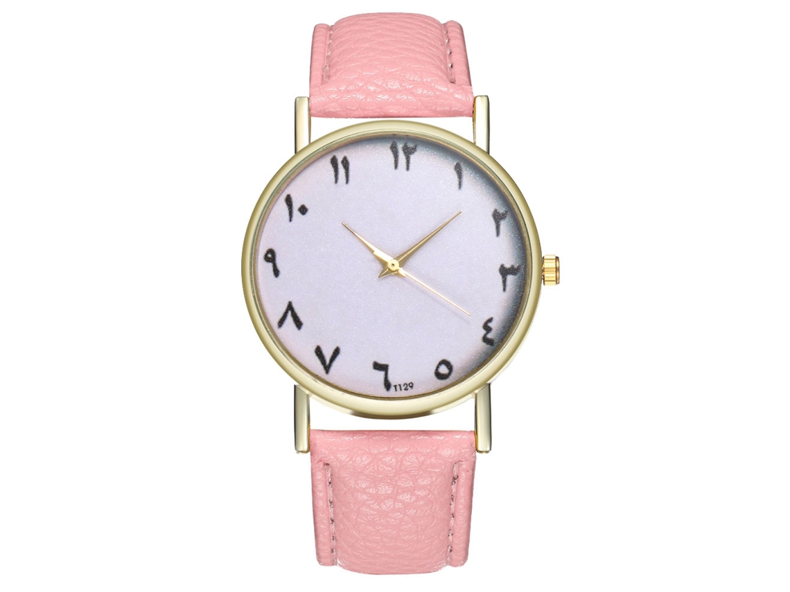 Reloj De Pulsera Analógico De Cuarzo Rosa Estilo Zhoulianfa Con Correa De Pu