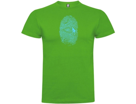 Camiseta de Hombre para Fitness KRUSKIS Crossfit Fingerprint Verde (M)