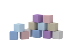 Bloques De Construcción Blandos, 12 Cubos, 20x20cm, Edades 1-3, Cuero