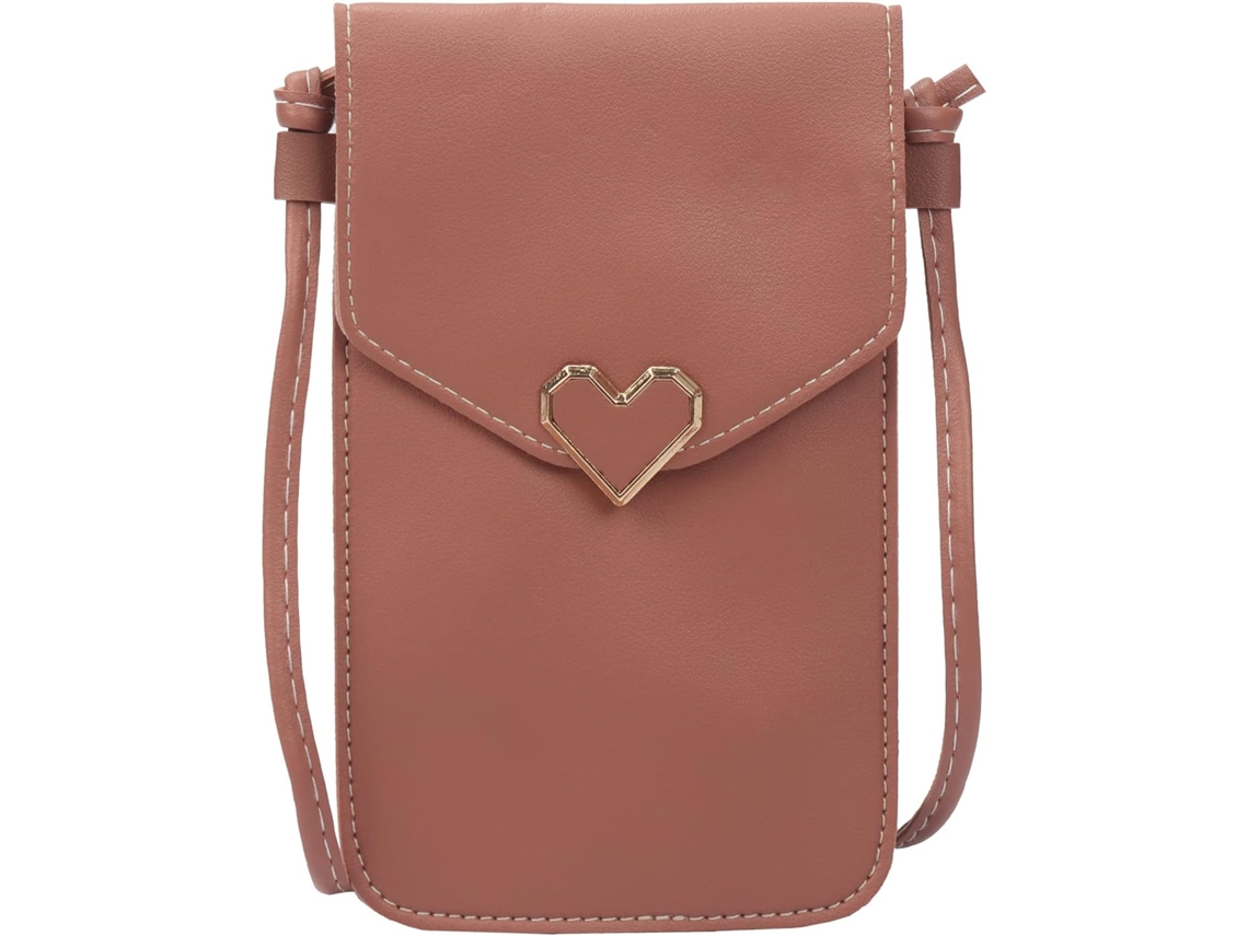 Bolso bandolera para mujer para teléfono móvil - Bolso cruzado compacto - Rosa oscuro