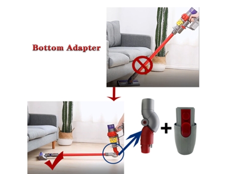 Adaptador inferior para Dyson V7 V8 V10 V11 herramienta de liberación rápida adaptador superior inferior 967762-01 accesorios para aspiradoras