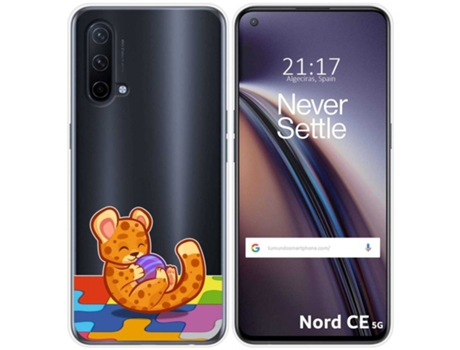 Carcasa OnePlus Nord CE 5G TUMUNDOSMARTPHONE Dibujos Transparente Multicolor