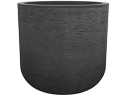 Maceta redonda 40 cm Graphit'Up - 32,5 L - Gris antracita EDA PLASTIQUE
