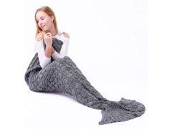 Manta Mermaid Ray Para Regalo - Tamaño Adulto 180x90cm Xl Sofá Sala De Estar Gris S4
