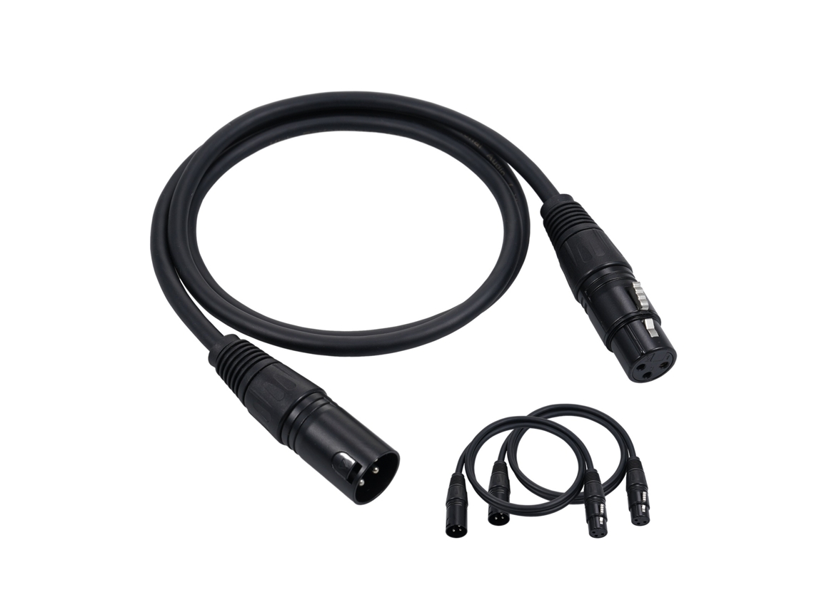 Rebe-cable Dmx512 De Señal Canon Cable/cable De Micrófono/cable Xlr Negro Para Luces De Escenario