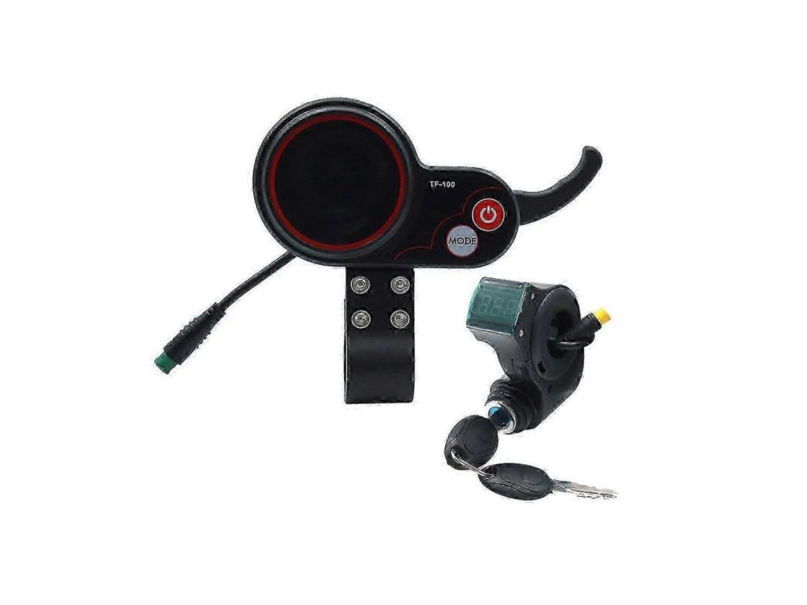 Tablero De Velocidad Tf-100 Para Patinete Eléctrico Con Llave De Encendido 5pin+3pin Negro