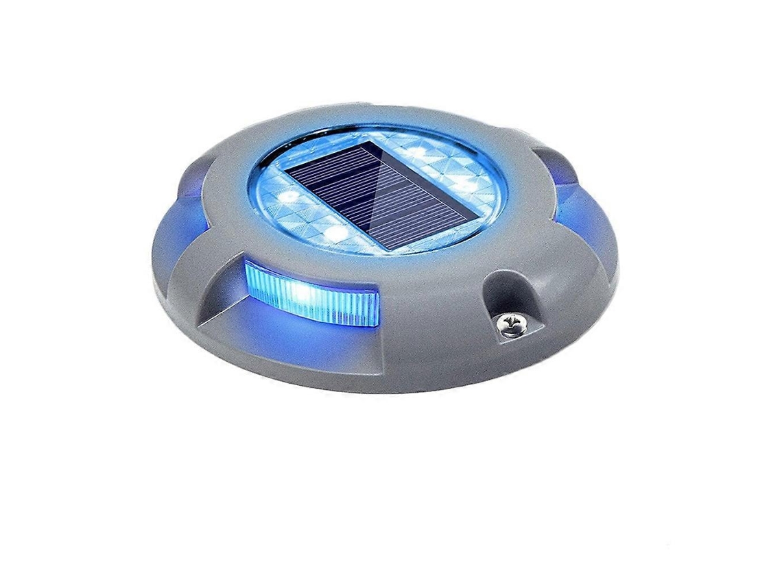Omni-lámparas Solares Exteriores Jardín 10 Lúmenes Led Azules Impermeables Ip68 Para Camino Patios Escaleras Pack De 2