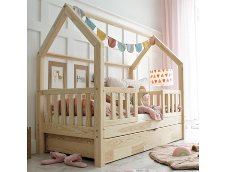 Barreras de cama Cajón de muelles incluido Daisy PETITS-MEUBLES Beige Madera (90x190)