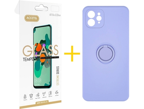 Carcasa + Protector de Pantalla para iPhone 12 Pro Max ACCETEL Morado Lila