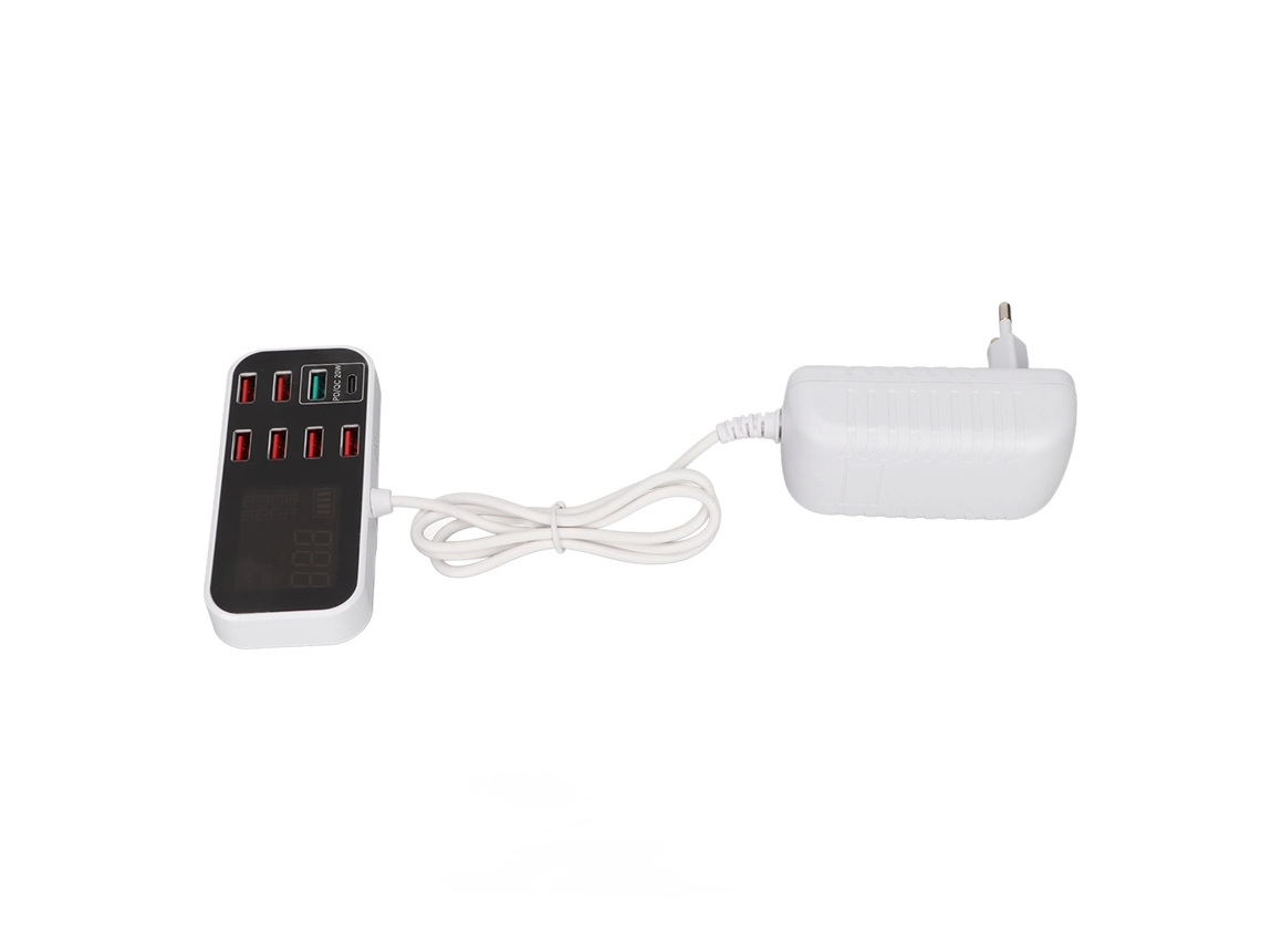 Cargador Multi-usb Anwintka9d+ De 8 Puertos, 40 W Y 8 A Con Pwm Para Smartphones Y Tabletas.