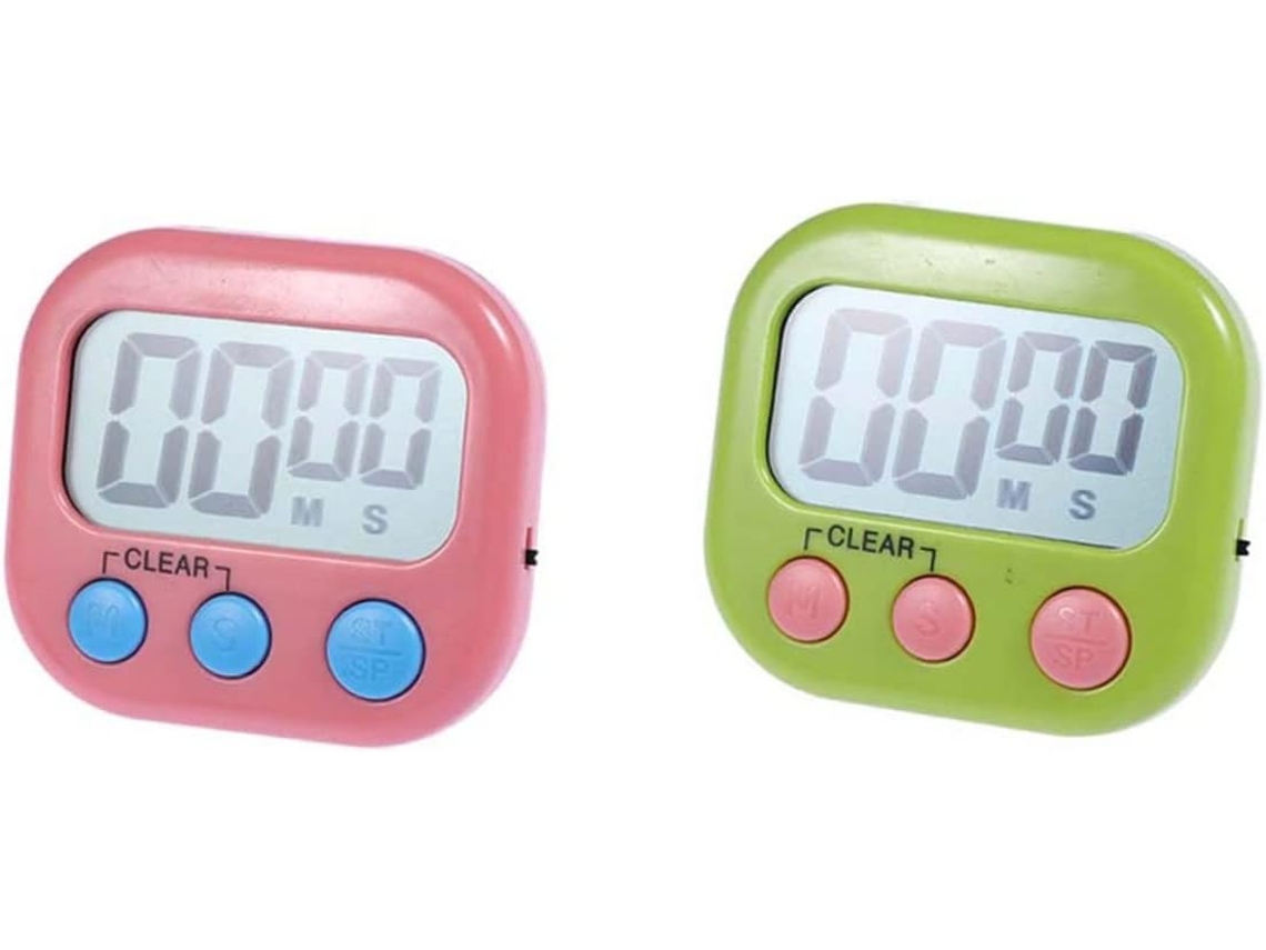 2 cronómetros medianos para cocina, portátil, MacBook, económicos, con temporizador de cuenta regresiva y utensilios de cocina con Vayotoy