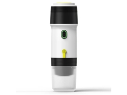 Mini cafetera eléctrica semi-inalámbrica 3 en 1 para coche, hogar y viajes, color blanco Yizhood