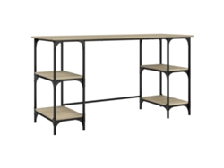 Maison Exclusive - Escritorio Metal Madera De Ingeniería Roble Sonoma 140x50x75 Cm
