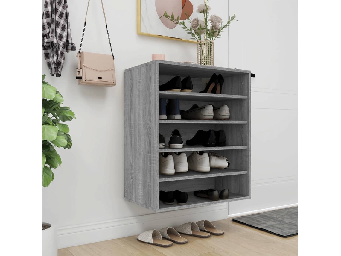 Zapatero Organizador 60X35X70 Cm Derivados de Madera Sonoma Gris