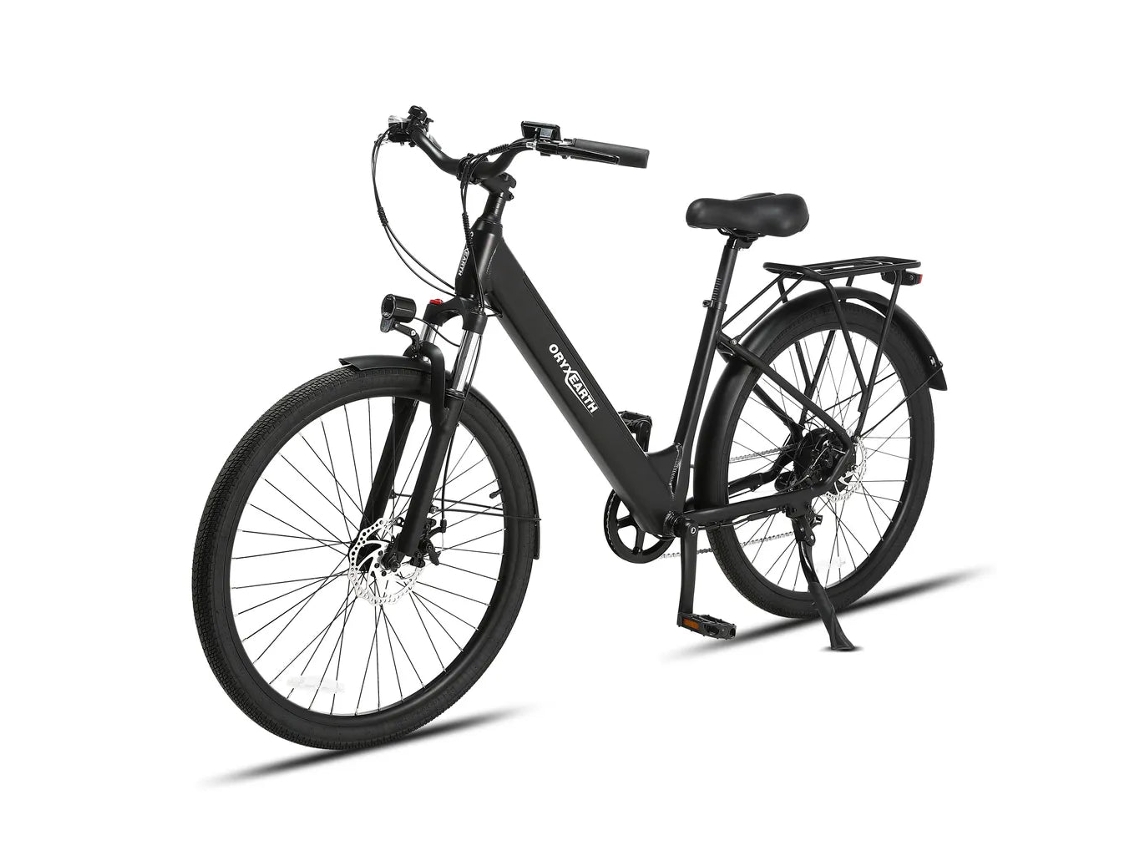 Bicicleta eléctrica Oryxearth 250 W Shimano 7 V (ruedas de aluminio gris brillante de 27,5 cm)
