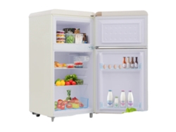 Frigorífico estilo retro, capacidad de 72 litros, termostato con ajuste de temperatura, color blanco, UE