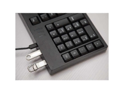 Teclado ergonómico para zurdos con teclado numérico integrado y conectores USB Everley891
