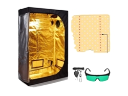 Sistema de cultivo hidropónico, luces LED de espectro completo, kits completos de armario de cultivo, paquete E, kit de 240 x 120 x 200 cm