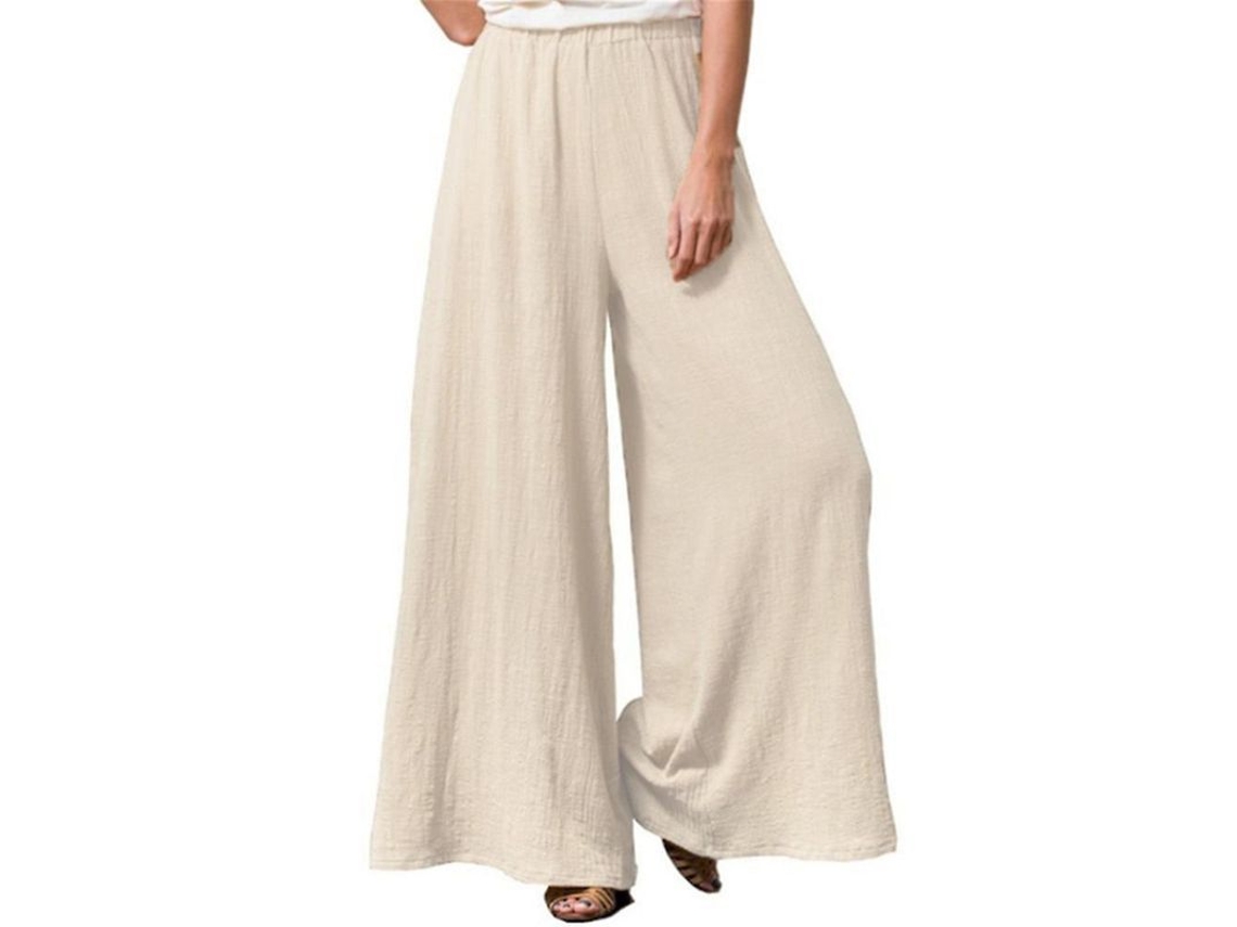 Pantalones de mujer de pierna ancha con cintura elástica, modelo 2026, estilo holgado e informal, de alta calidad.