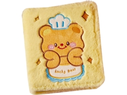 Álbum De Fotos De Peluche Con Un Oso De Mantequilla De Dibujos Animados, Un Pequeño Álbum De Colección.