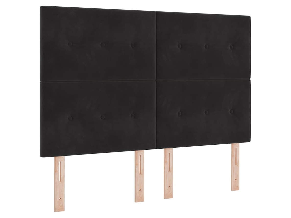 Maison Exclusive - Cabecero Negro 160 Cm Terciopelo