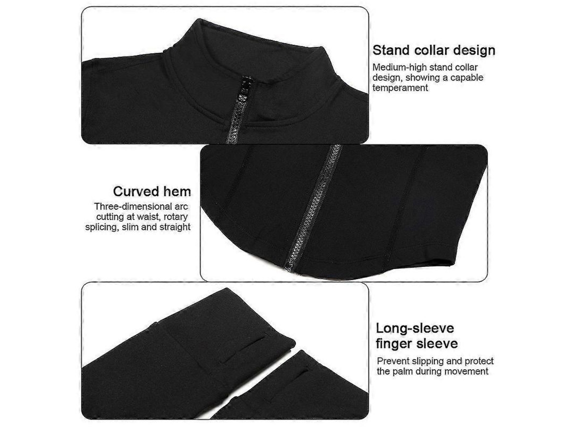 2026-chaqueta Deportiva Slim Fit Con Cremallera Cuello Alto Manga Larga Para Yoga Running Fitness