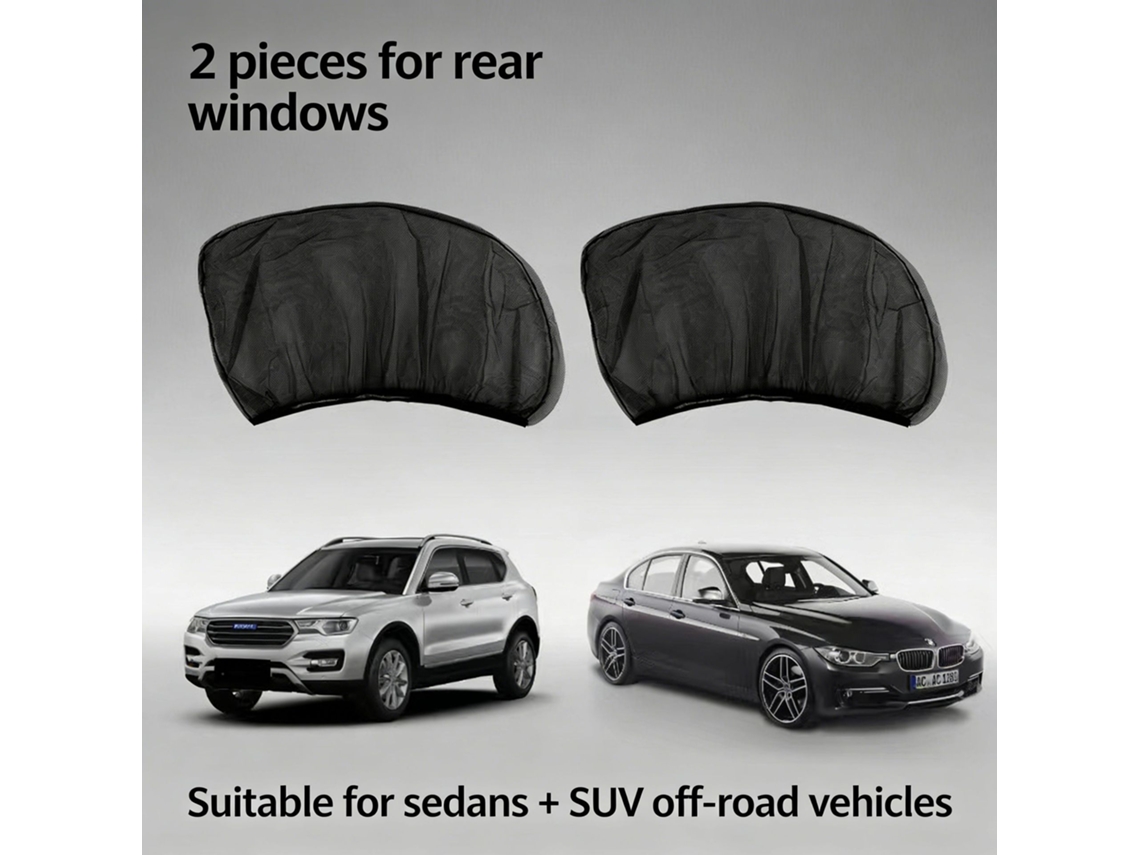 Par 2 Cortinas Red Solar Traseras Auto Anti Uv Adaptables