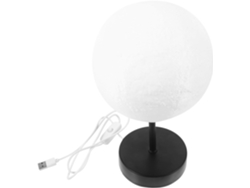 Lámpara de mesilla, luminaria decorativa para dormitorio, con puerto USB SFUSHOS