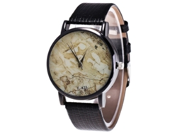 Reloj De Cuarzo Con Correa De Cuero Pu Moda Dial Redondo Para Parejas