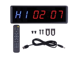 Temporizador de intervalos con pantalla digital LED, cronómetro progresivo/de cuenta regresiva de 1,5 pulgadas con control remoto para gimnasio, hogar y oficina.