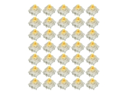 35 piezas de interruptores mecánicos RGB transparentes para teclado, de alta estabilidad (para armar uno mismo) - Amarillo