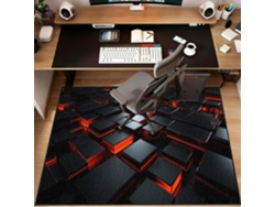 Alfombrilla para silla, protector de suelo, oficina, antideslizante, 70 x 100 cm, madera, para gamers