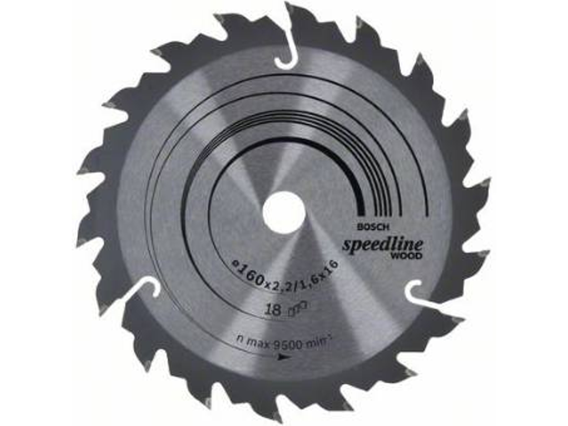 Disco de Sierra Circular BOSCH Speedline Madera 160x16x2.2 mm - 18