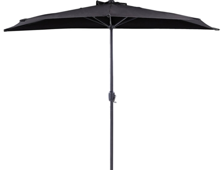 Sombrilla de poliéster negro 270 cm BELIANI Galati