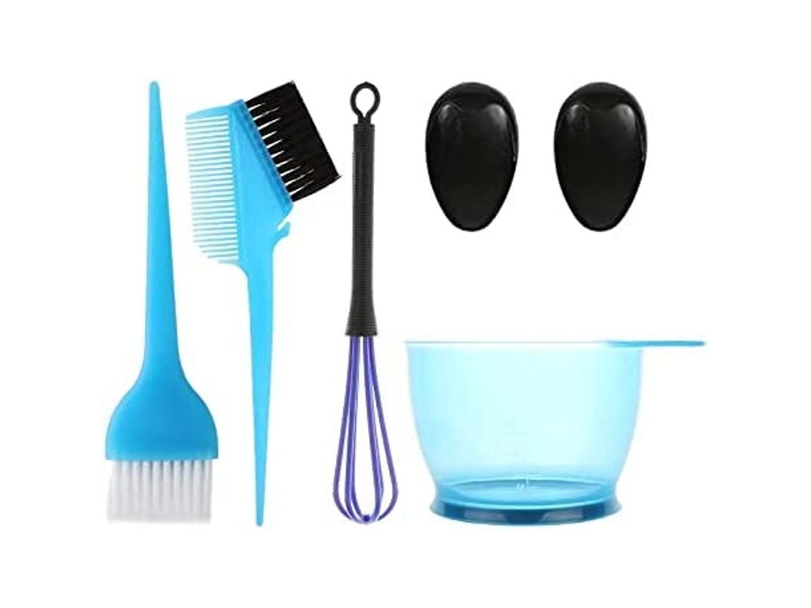 Kit Profesional De 5 Piezas Para Teñir El Cabello Con Pinceles Y Recipiente Para Uso En Salones De Belleza Y En Casa.