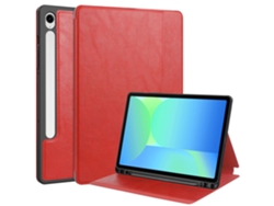 Capa Para Samsung Galaxy Tab S9 Fe Sm-x510/sm-x516 Com Ranhura Para Caneta Vermelho