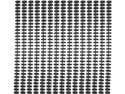 20 Espirales De Plástico Negro Para Encuadernación Con Anillas - Suministros