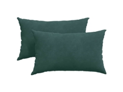 Cojines De Sofá 2 Uds Verde Oscuro 50 X 30 Cm Tela De Pana